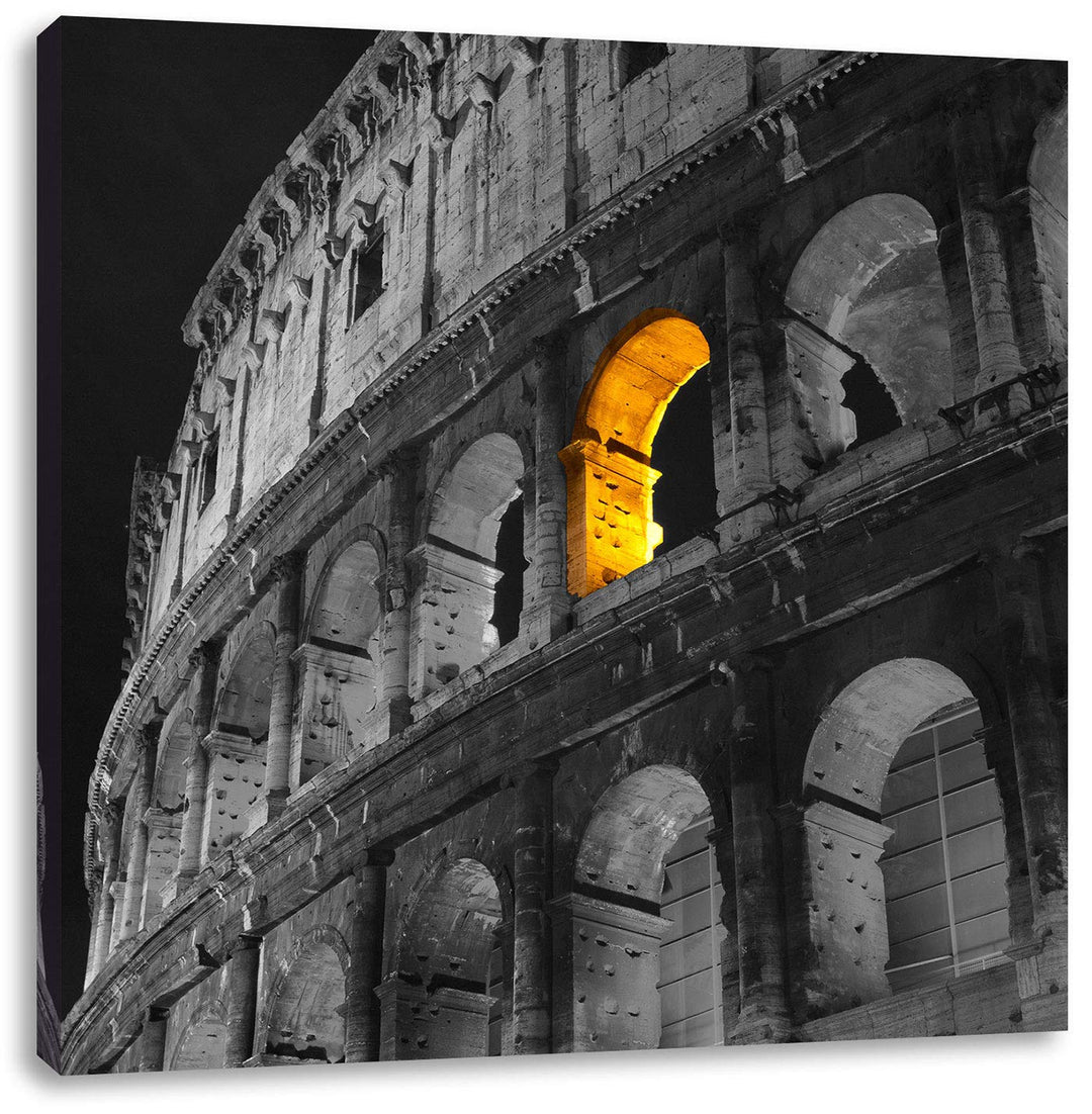 Pixxprint schönes Amphitheater in Rom als Leinwandbild/Grösse: 70x70 cm/Wandbild/Kunstdruck/fertig b