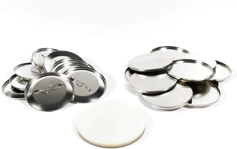 Buttonrohlinge 59mm (100 Stück) für Badgematic Buttonmaschine mit Sicherheitsnadel, 100