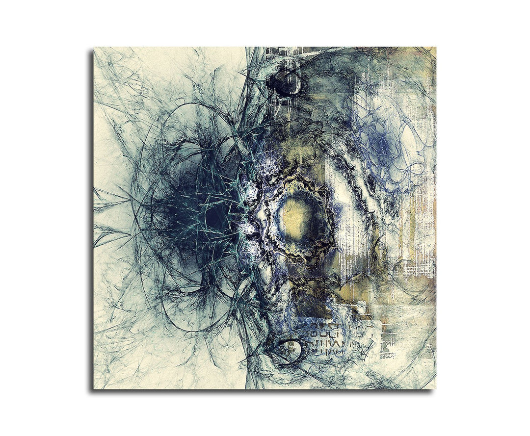 Paul Sinus Art Kunstdruck Abstrakt412_60x60cm Leinwandbild diffus Chaos Wirrwarr XXL fertig auf Keil