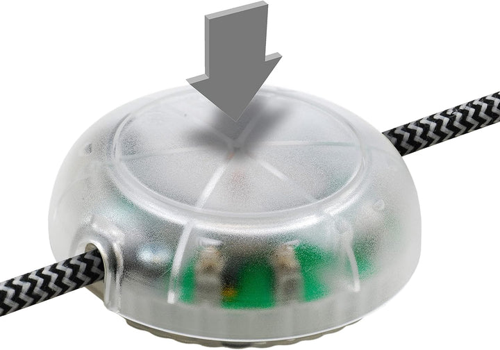 EHMANN 2400x0800 Elektronischer Schnurdimmer T24.08 transparent, Phasenanschnitt, 230V, 50Hz, Leistu