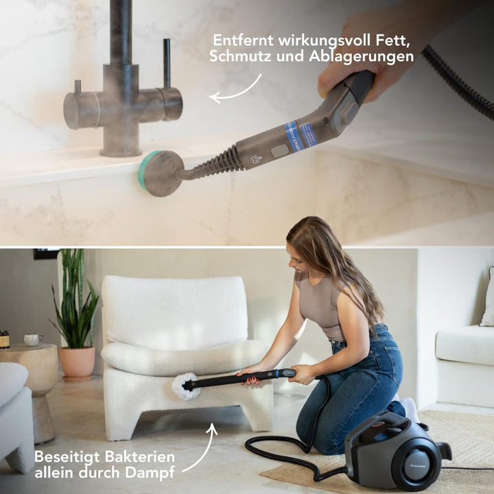 TS2 Dampfreiniger – 100+ Oberflächen – 50 Minuten Dampf – 4 Bar – Reinigungsgerät – Dampfreiniger fü