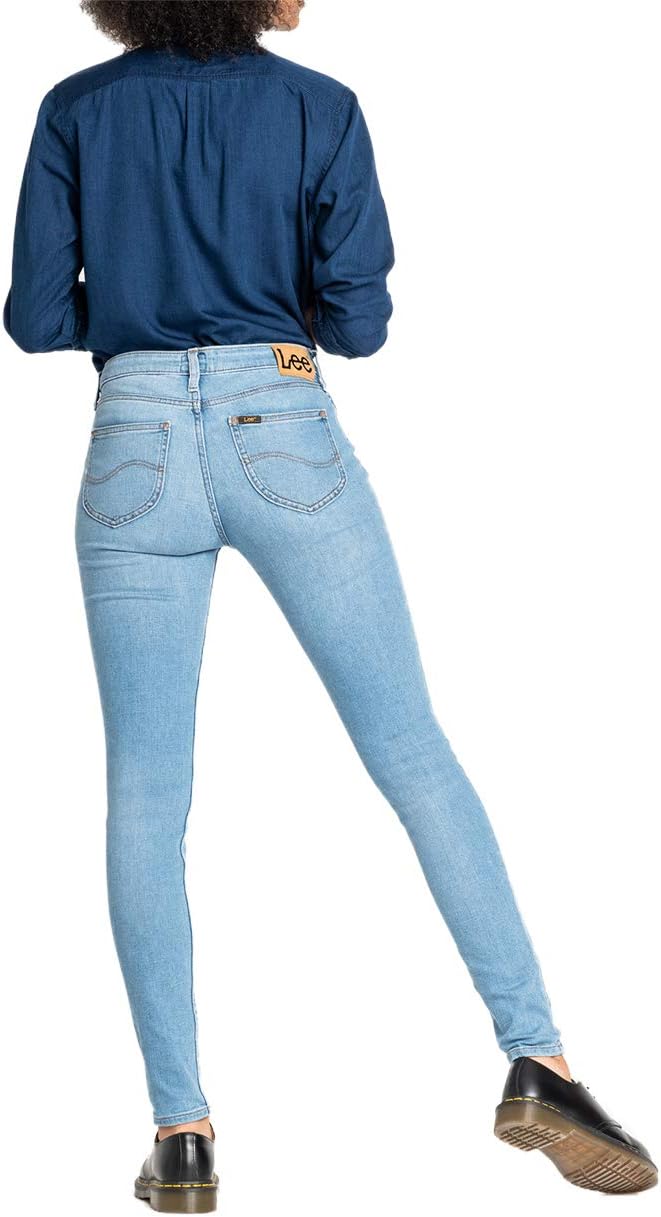 Lee Damen Pants Scarlett 24W / 31L Blau (Flight Wj), 24W / 31L Blau (Flight Wj)