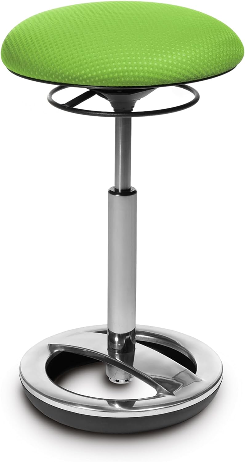 Topstar Sitness High Bob, ergonomische Stehhilfe, Arbeitshocker, Fitnesshocker, Standfussring Alu po