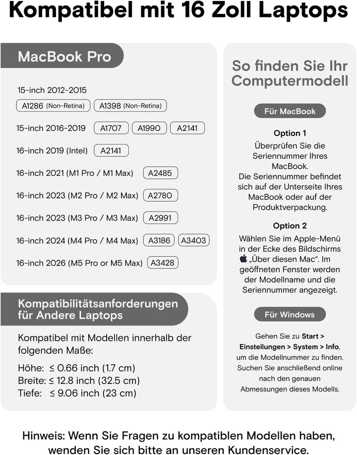 MOFT Laptoptasche Hülle & Laptop Ständer für 15-16 Zoll Laptop, Vegan Leder Laptoptasche mit Erweite