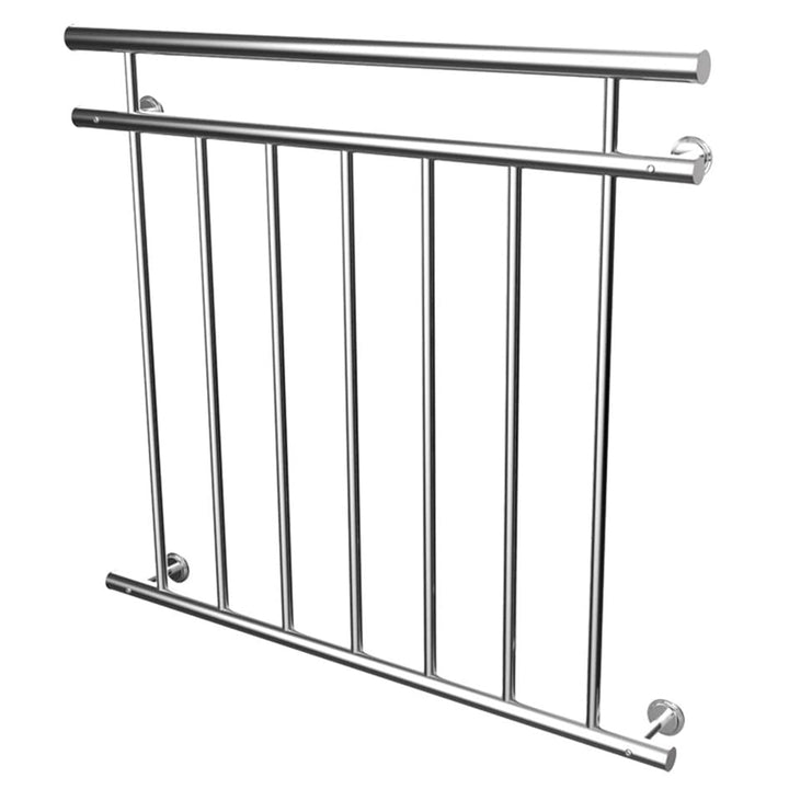 XMTECH Französischer Balkon Edelstahl 100 x 90 cm Balkongeländer Stabgeländer Geländer Balkongitter