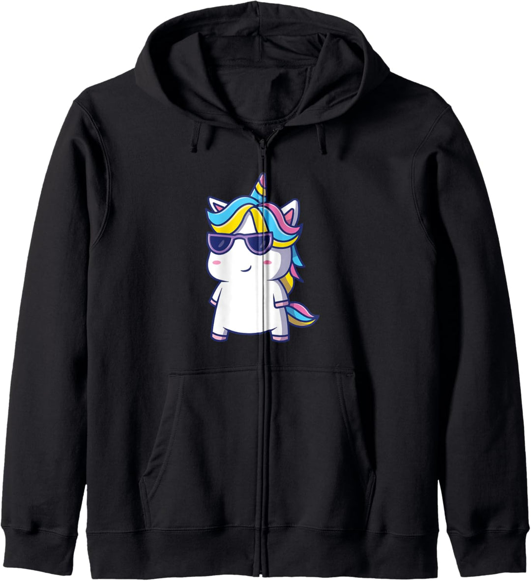 Süsses kleines cooles Einhorn mit Sonnenbrille Kapuzenjacke