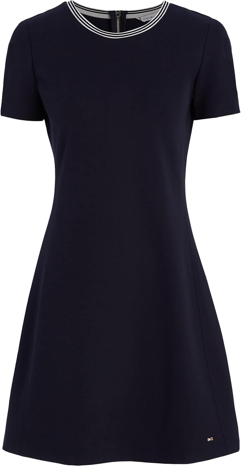 Tommy Hilfiger Damen Fit & Flare Kleider 90 Blau (Desert Sky), 90 Blau (Desert Sky)