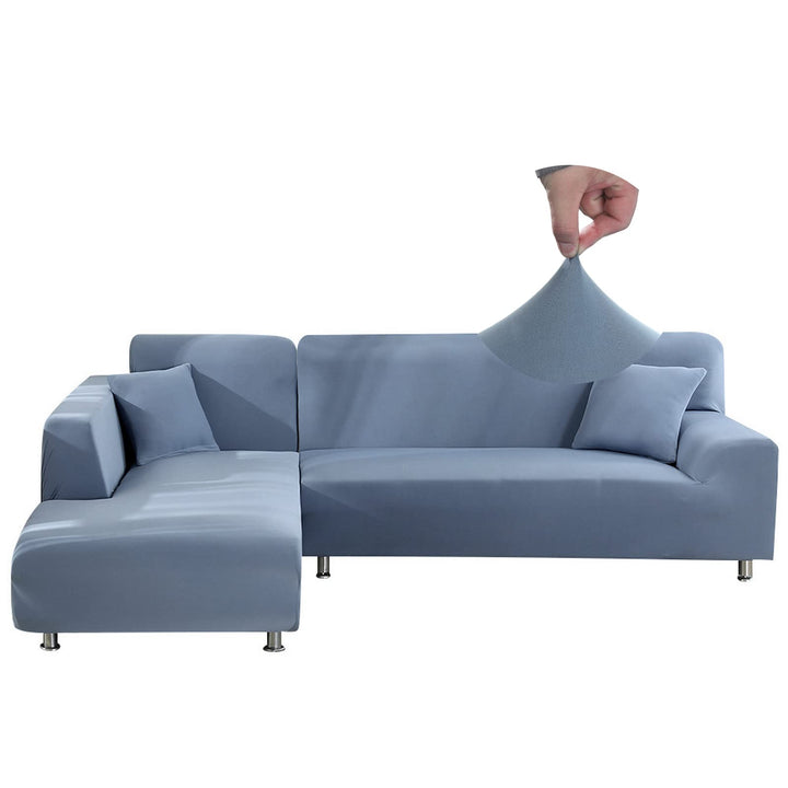 Jaotto Sofa Überwürfe Sofabezug Elastische Spandex Stretch Sofabezüge Couchbezug für L-Form Sofa Uni