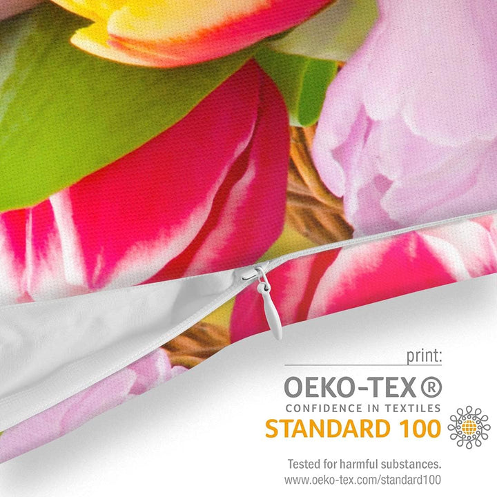 VOID Blumenstrauss Frühling Tulpen Kissenbezug Kissenhülle Sofakissen Kissen Deko Outdoor-Kissen Dek