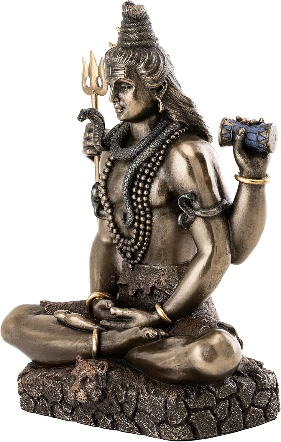 Top Collection Shiva in Padmasana Lotus Pose Hindu Statue Figur Figur Buddha Cold Cast Bronze, Cold