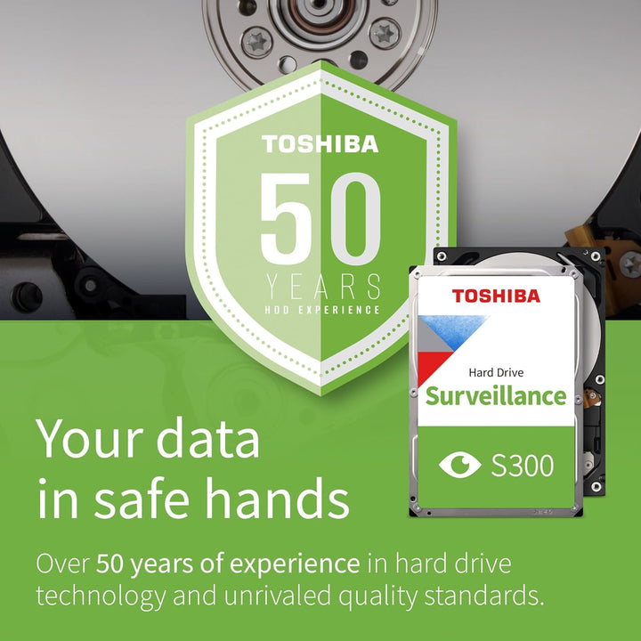 Toshiba 6TB S300 Surveillance HDD - 3.5' SATA Internal Hard Drive Supports up to 64 HD cameras at a