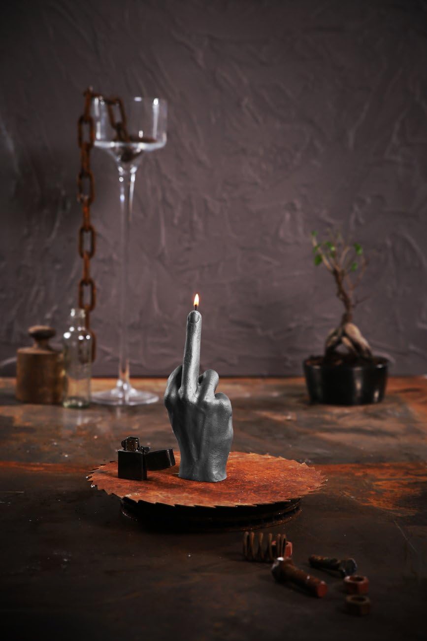 Candellana Candles Candellana- Middle Finger Candle-Gray, Hand FCK Gray, Hand FCK Gray