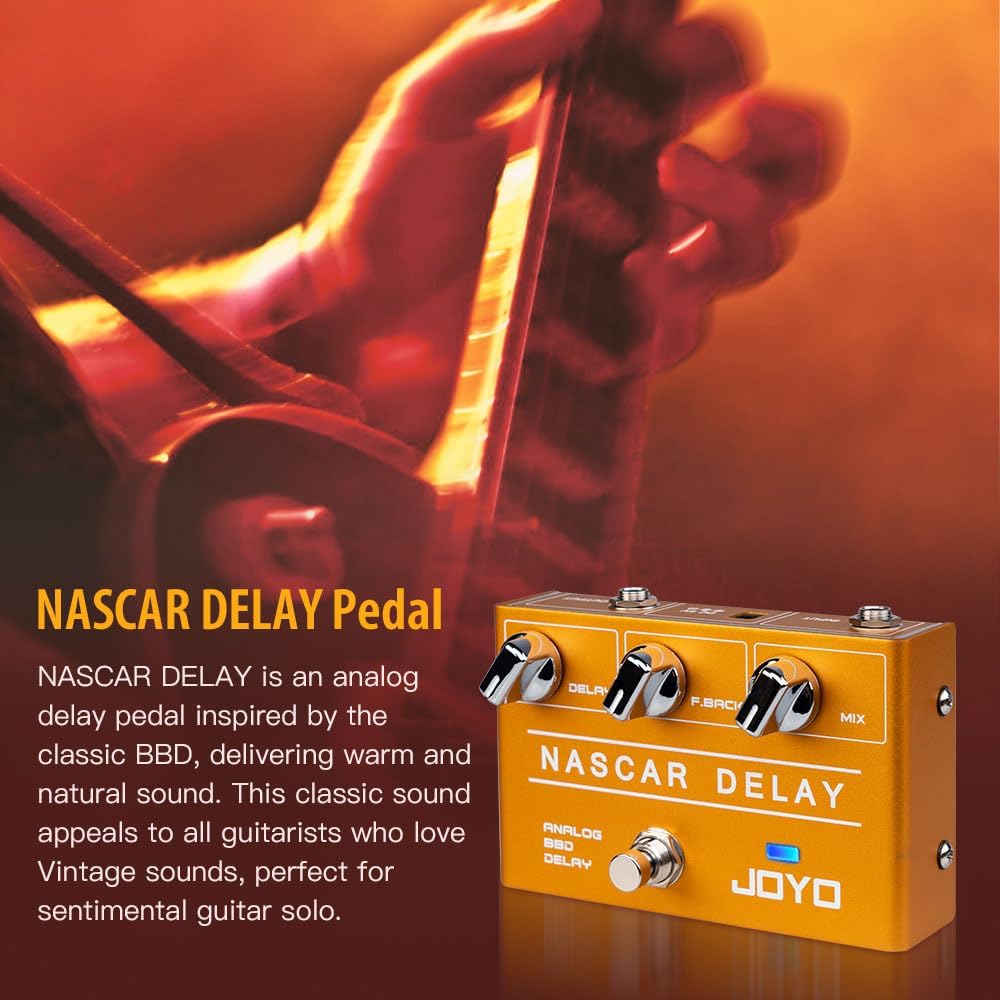 JOYO Analoges Delay-Effektpedal der R-Serie, Vintage, warmer natürlicher Klang für sentimentale E-Gi
