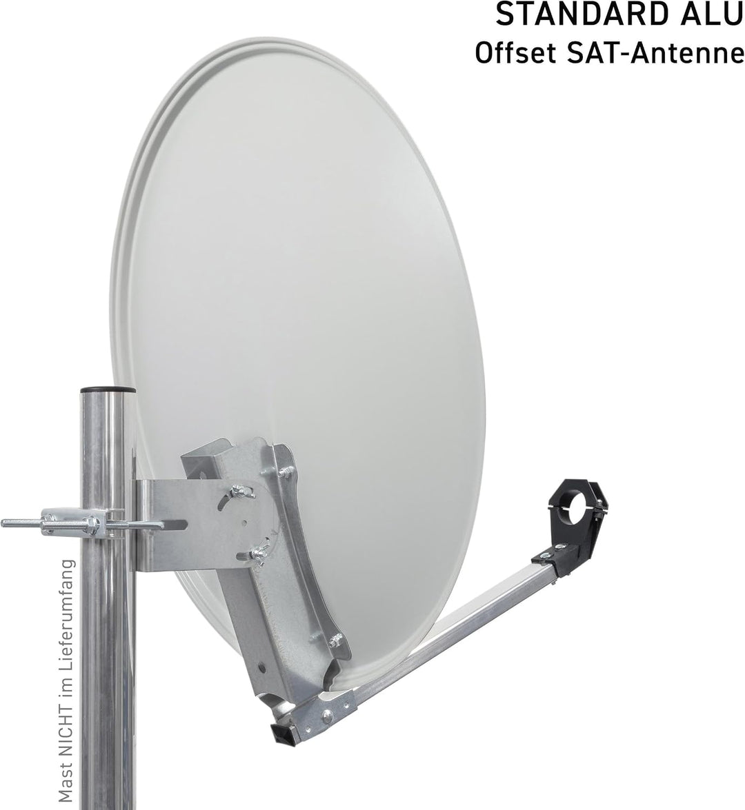 GALLUN 60cm Standard-Type ALU Parabolantenne hellgrau grey, grey