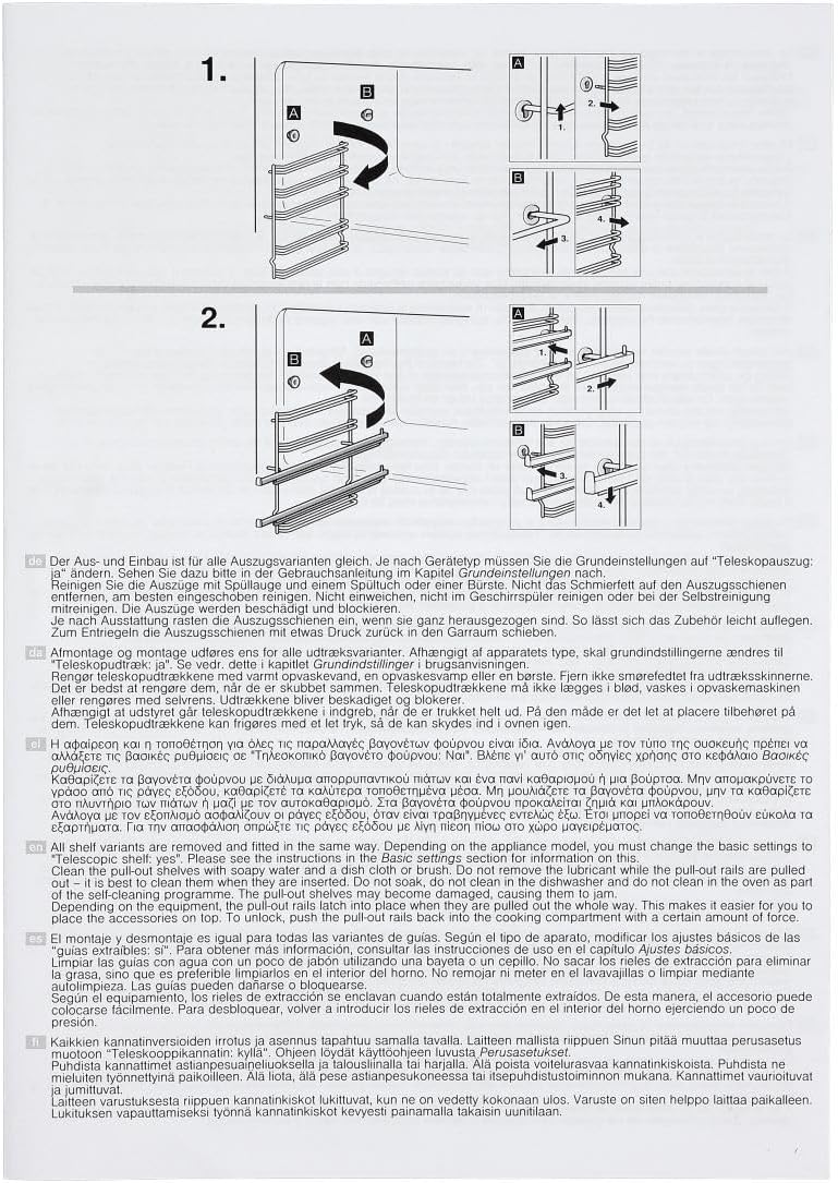 easyPART Kompatibel/Ersatz für BOSCH 17007521 Auszugsschienen Set für 3 Backbleche Roste in Backofen