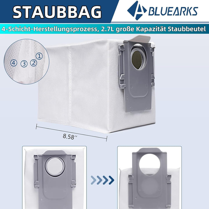 Bluearks Ersatzteile Kompatibel mit Roborock Q Revo/Roborock P10 Staubsaugerroboter Zubehör, 1 Haupt