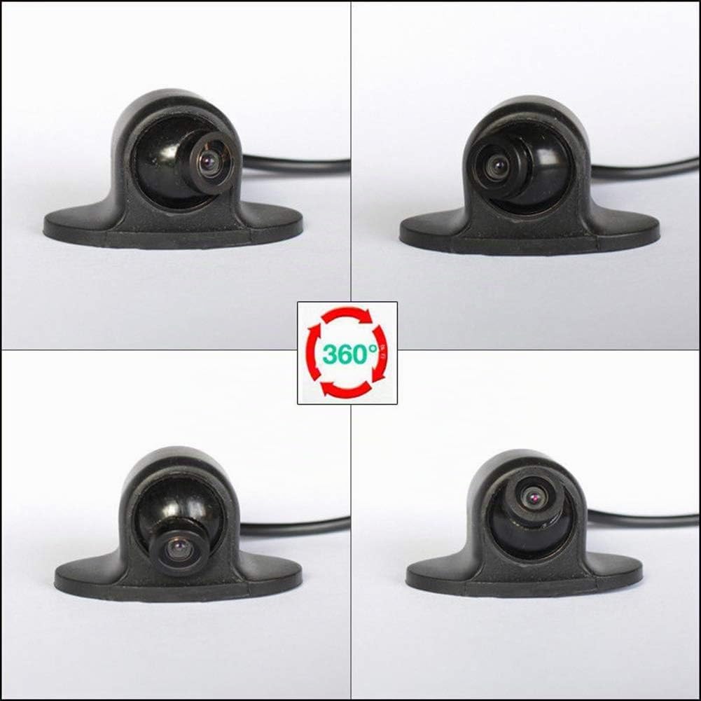 KIMISS 12V Mini-Autokamera, 360 ° Rotationskamera CCD Coms HD Nachtsicht Auto Rückfahrkamera Rückfah