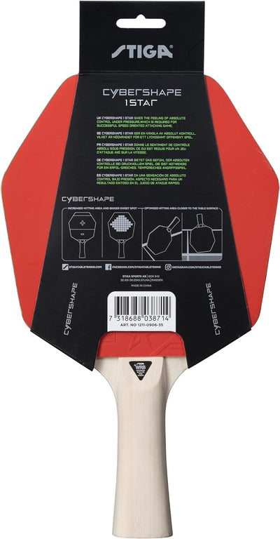 STIGA Tischtennisschläger Cybershape 1-Star - Optimaler Kontrolle und einzigartiger Form