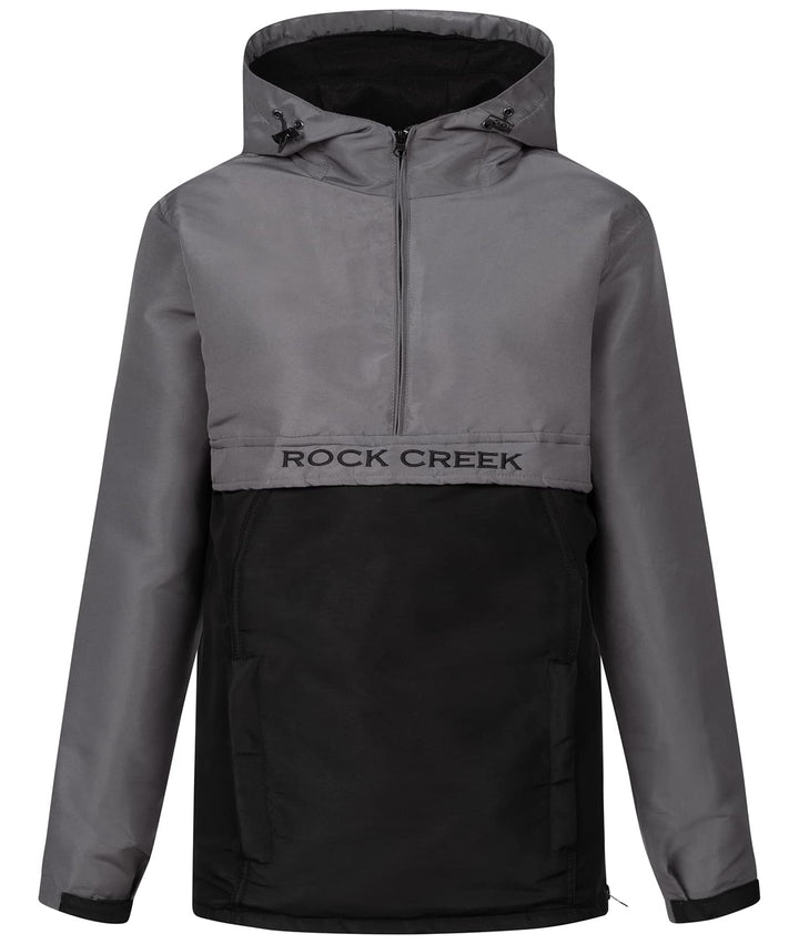 Rock Creek Damen Windbreaker Jacke Anorak D-477 M Dunkelgrau, M Dunkelgrau
