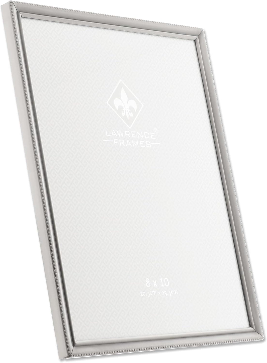 Lawrence Frames 11580 Bilderrahmen, Zinn, 20,3 x 25,4 cm, mit Perlenbordüre zinnfarben 8x10, zinnfar