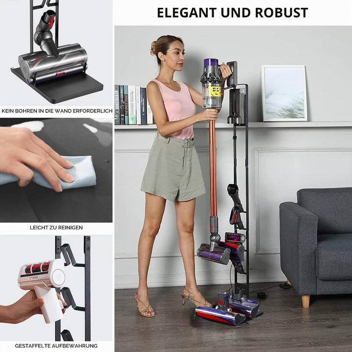 MORANGO Staubsaugerhalter kompatibel mit Dyson V15 V12 V11 V10 V8 V7 V6 - DC45/ DC35/ DC58/ DC59/ DC