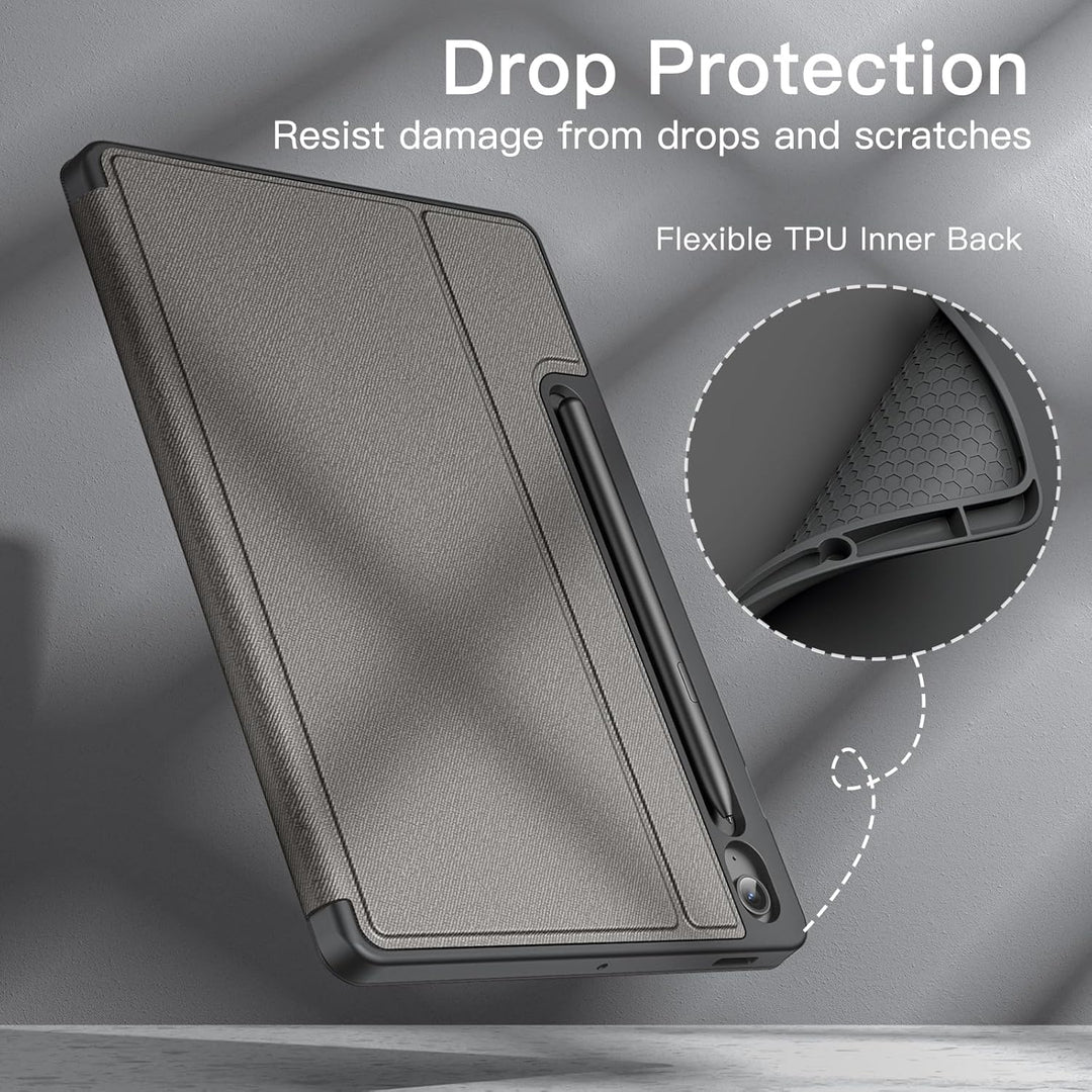 JETech Hülle für Samsung Galaxy Tab S10 FE Plus/S10 FE+ 13,1 Zoll mit S Pen Halter, Dünn Folio Ständ