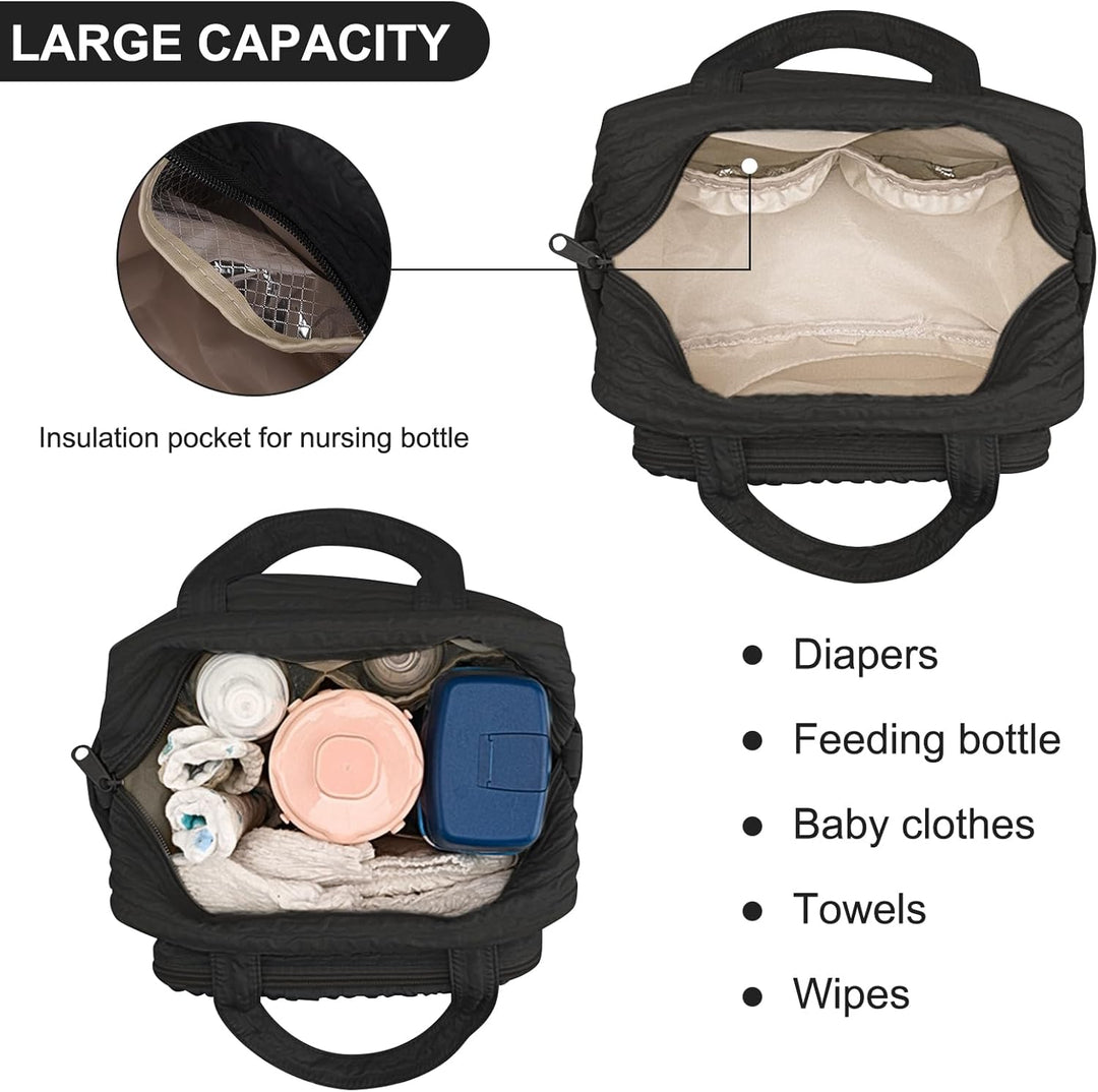 Lushandy Baby-Wickeltasche, süsse Baby-Wickeltasche, Crossbody-Tasche, Reise-Windeltasche, multifunk