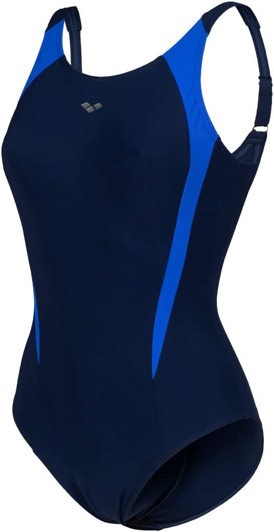 ARENA Damen Women's Bodylift Swimsuit Lola U Back Panel Badeanzüge (1er Pack) 38 Navy-bright Blue, 3