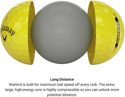 Callaway ERC Soft Golfbälle 2023 Dreispurig Gelb, Dreispurig Gelb