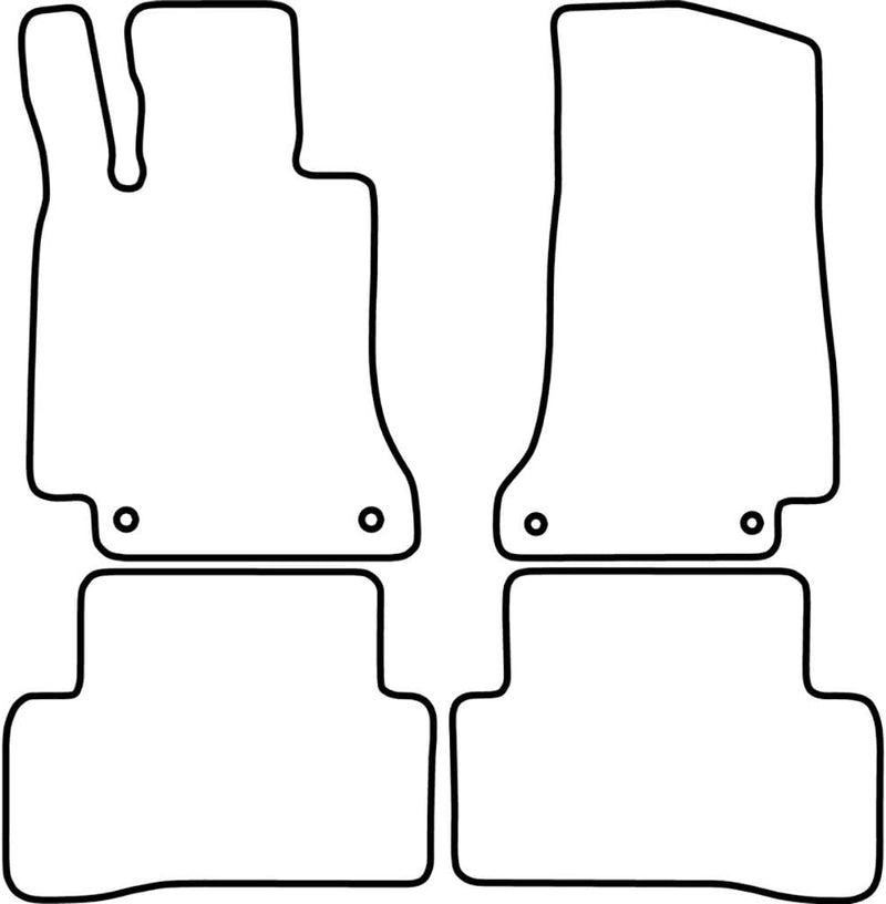 AUTO-STYLE Autoteppiche kompatibel mit Mercedes C-Klasse W205 2014-2021