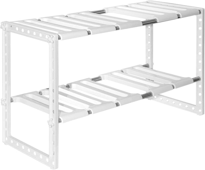 EYEPOWER Unterschrankregal Teleskop Spülschrankregal Regaleinsatz 39-67 cm Weiss