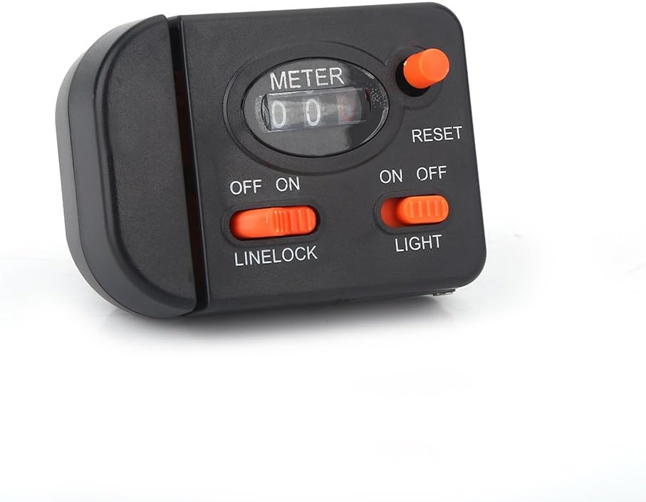 VGEBY Angelschnurzähler, Clip-On Digital Angelschnurfinder Mechanischer Zähler Angelzubehör Schnurzä