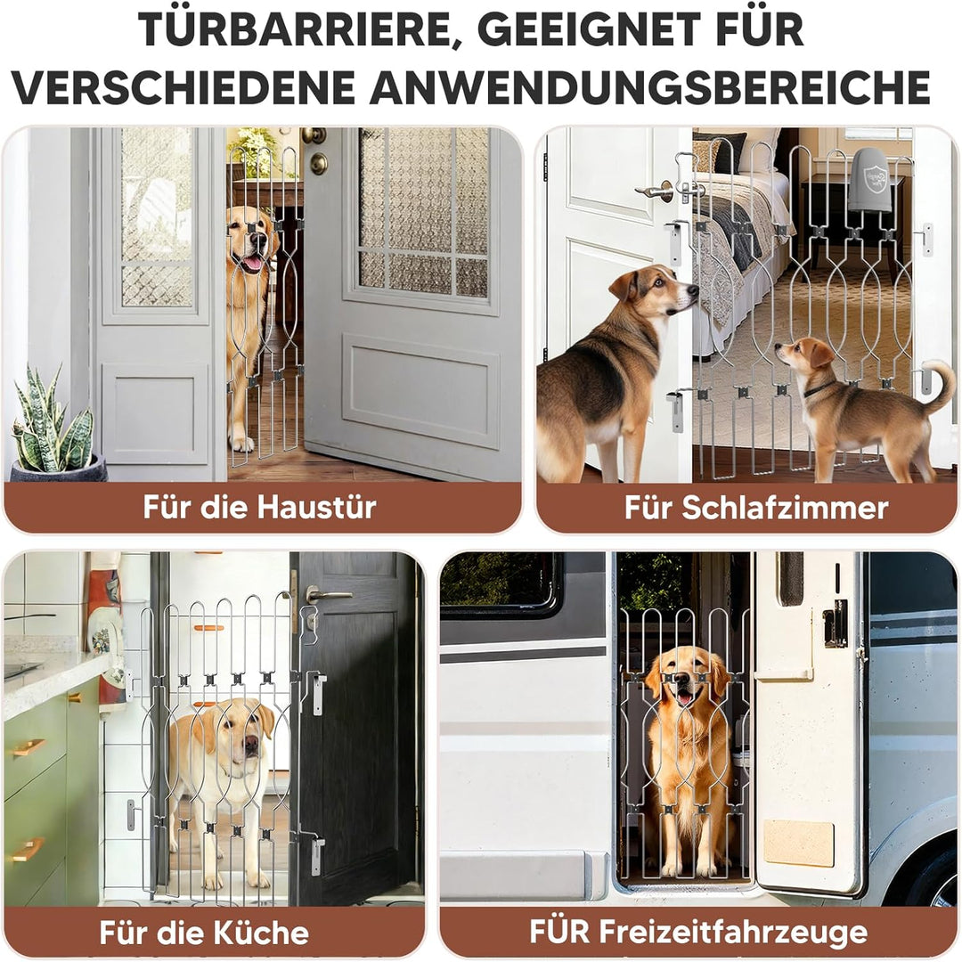 Snagle Paw Einziehbar Metall Türschutzgitter für Haustüren, Anti-Ausbruch Türschutzgitter, 72cm Brei