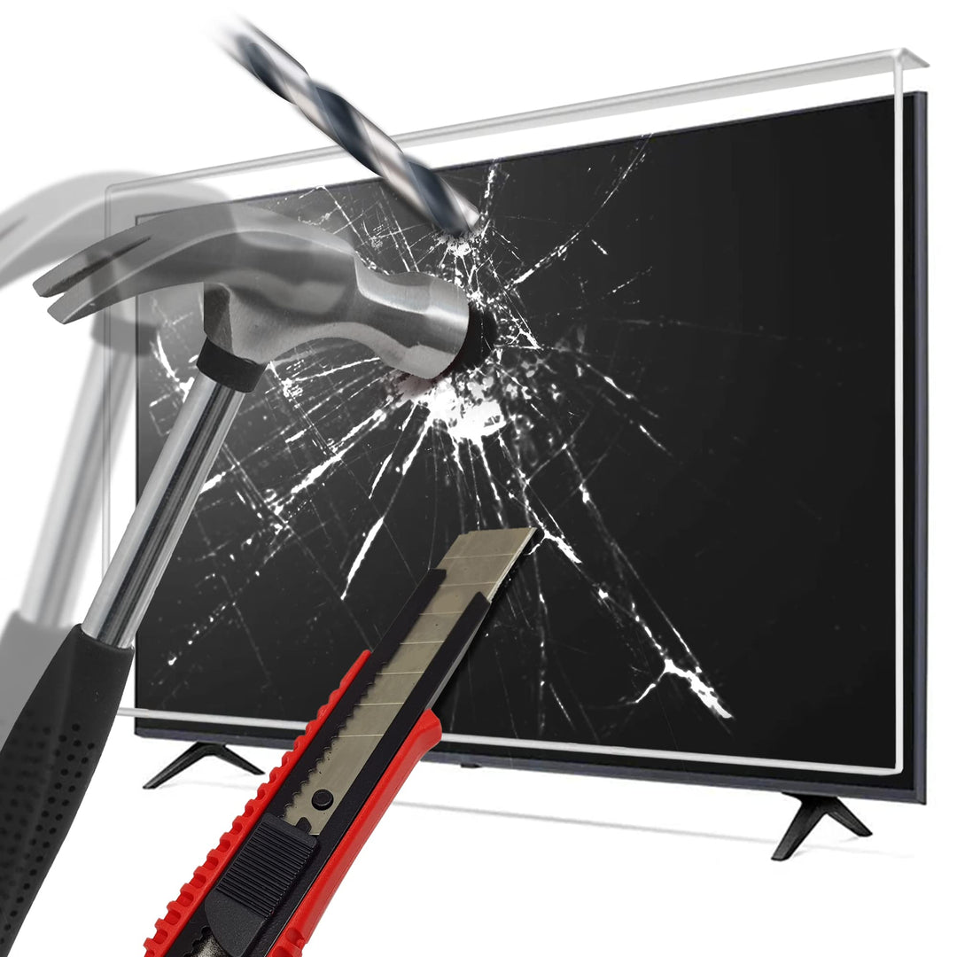 LEYF TV Bildschirmschoner 127 Bildschirm (50 Zoll) - Abgehängt und fixiert – AntiSchaden TV Schutz -
