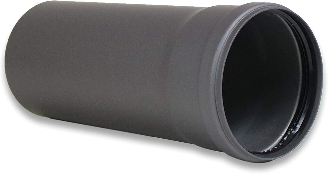 LANZZAS Pelletrohr 250 mm Verlängerung - im Durchmesser 80 mm - Farbe: gussgrau - inklusive Silikon-
