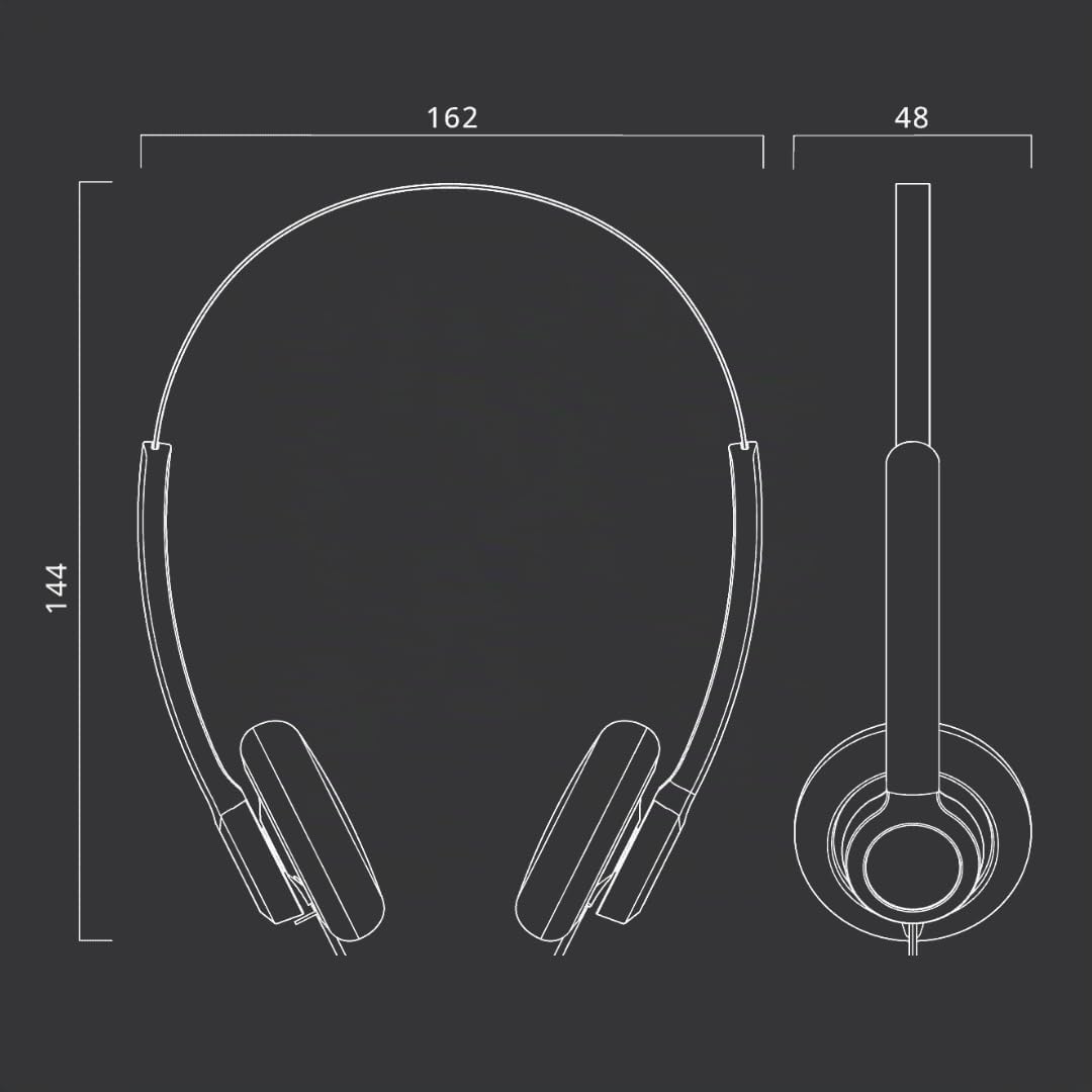 MUSE M-206 CF Stereo-Kopfhörer | 3,5 mm Klinke mit USB-C-Adapter | Leichtes Design mit verstellbarem