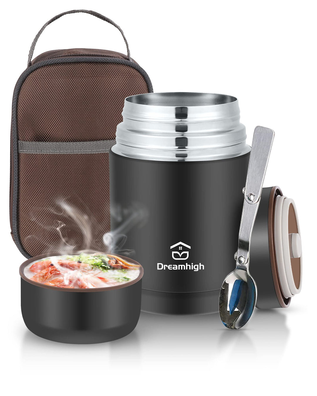 Dreamhigh® Thermobehälter für Essen 800 ml, Edelstahl Warmhaltebehälter Speisegefäss für Essen, Ther