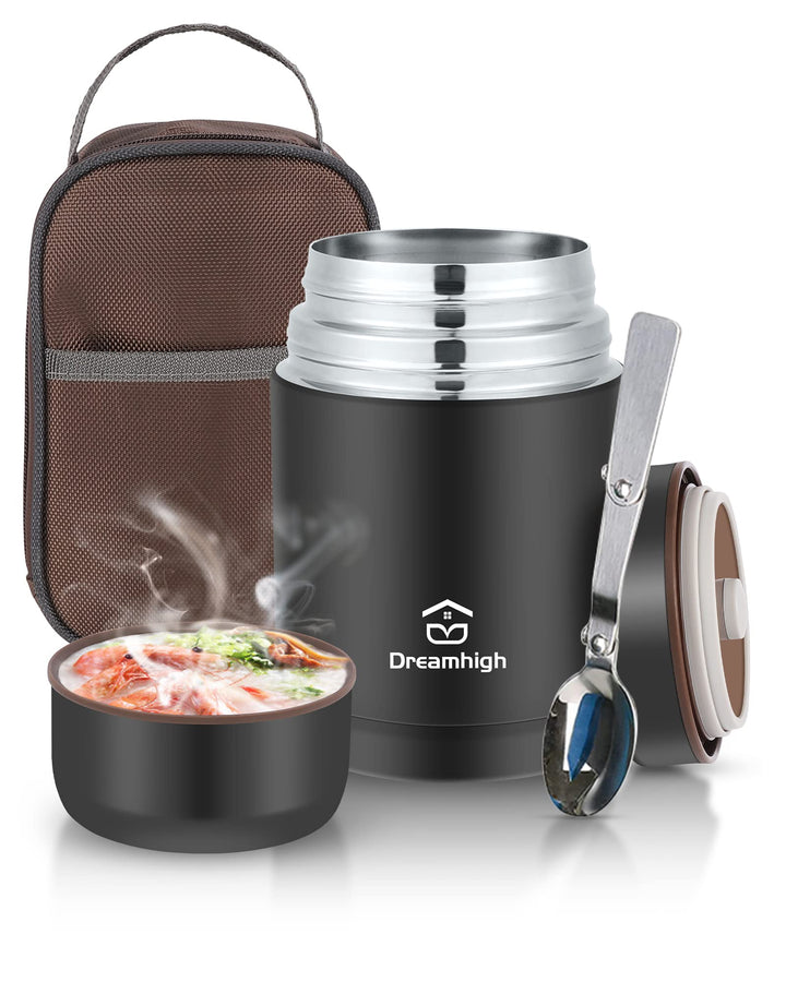 Dreamhigh® Thermobehälter für Essen 800 ml, Edelstahl Warmhaltebehälter Speisegefäss für Essen, Ther