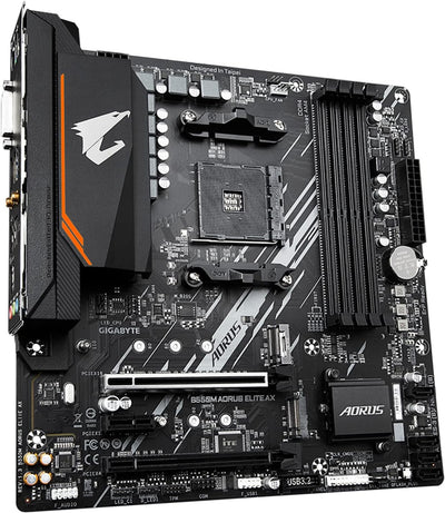 Gigabyte B550M AORUS Elite AX (AM4/AMD/B550/Micro ATX/Single M.2/SATA 6Gb/s/USB 3.2 Gen 1/Realtek Gb