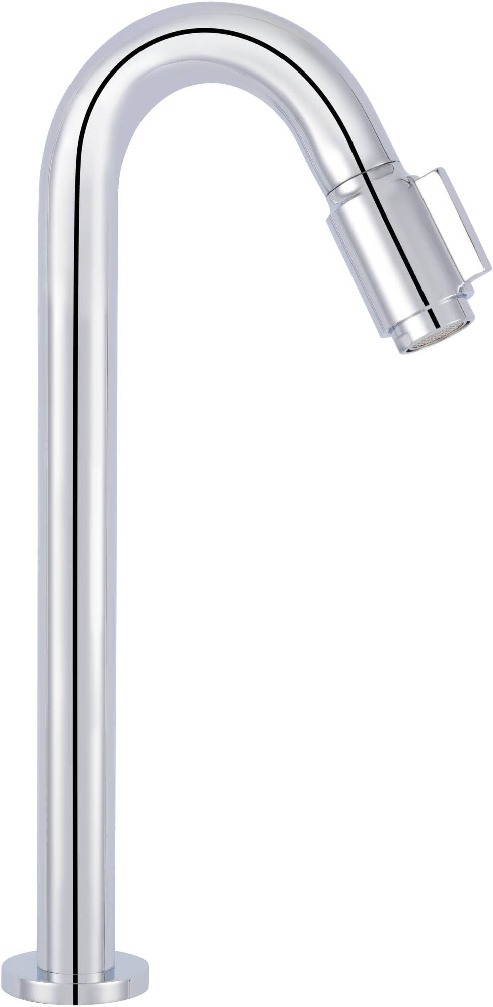 Essential 2.0 Kaltwasserhahn Gäste WC - 30 cm Hoher Waschtischarmatur - Messing - Mit Rosetten - Chr