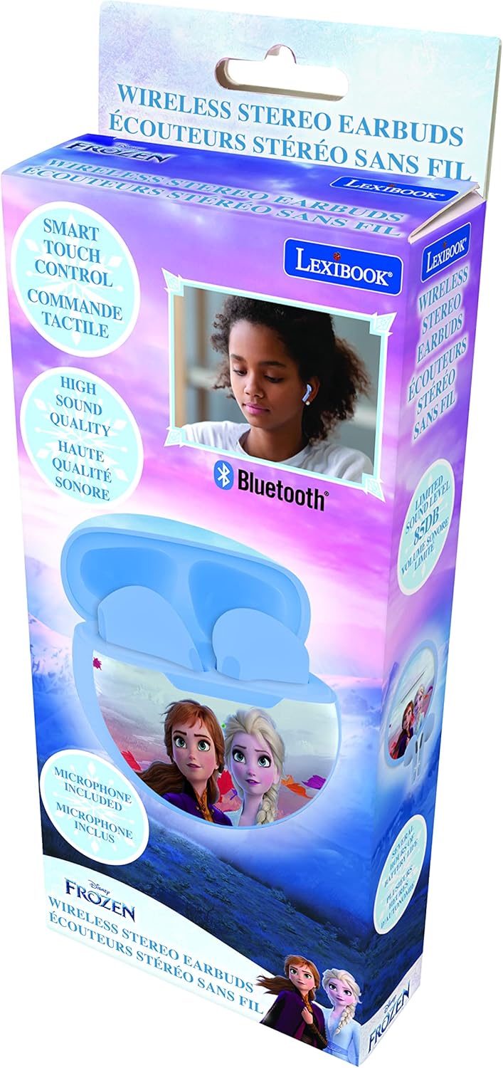 Lexibook, Die Eiskönigin, Drahtlose Kopfhörer, Bluetooth mit Mikrofon und Steuerungstaste, Lange Akk