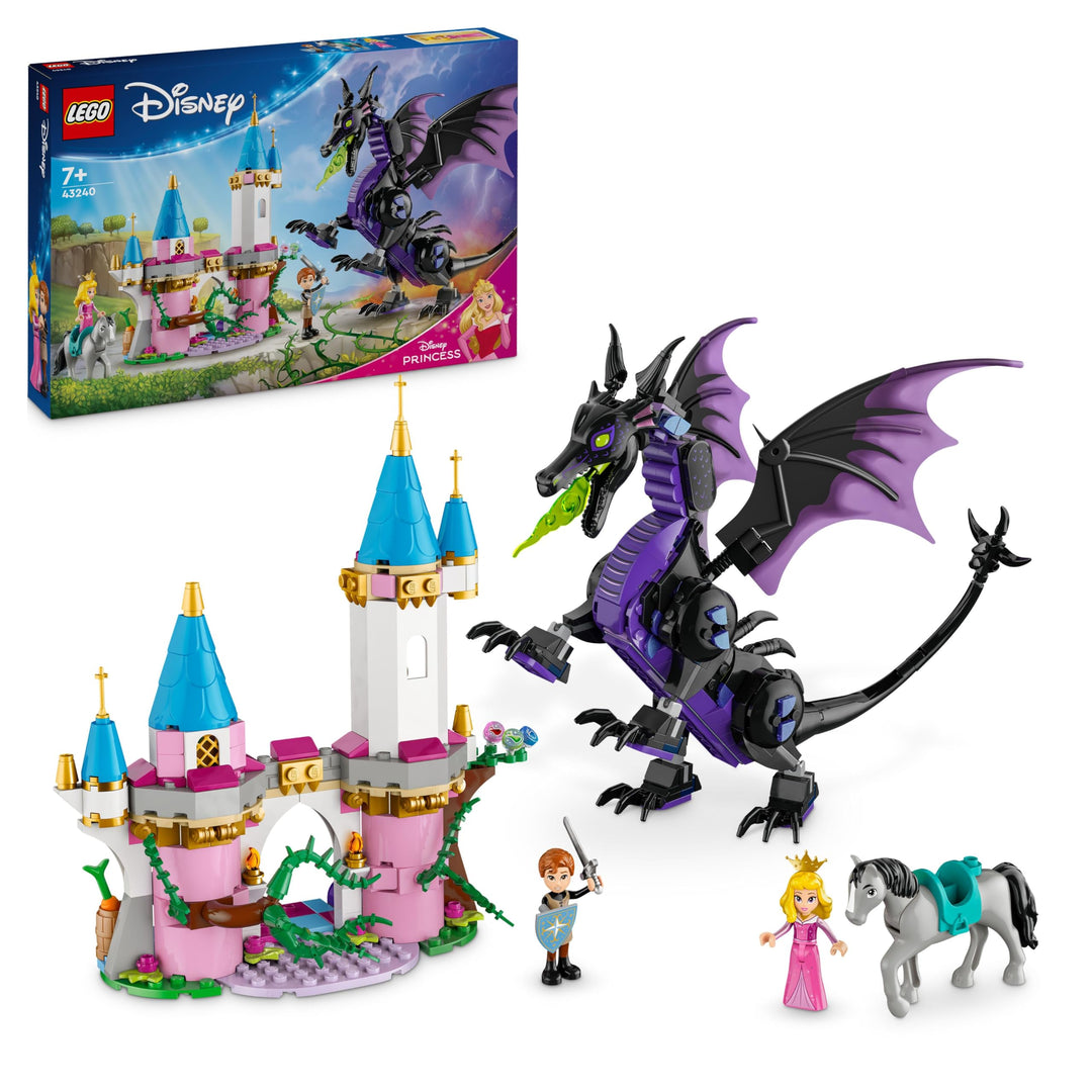 LEGO ǀ Disney Princess Malefiz als Drache, Fantasy-Spielset für Kinder und Fans von Dornröschen, Ges