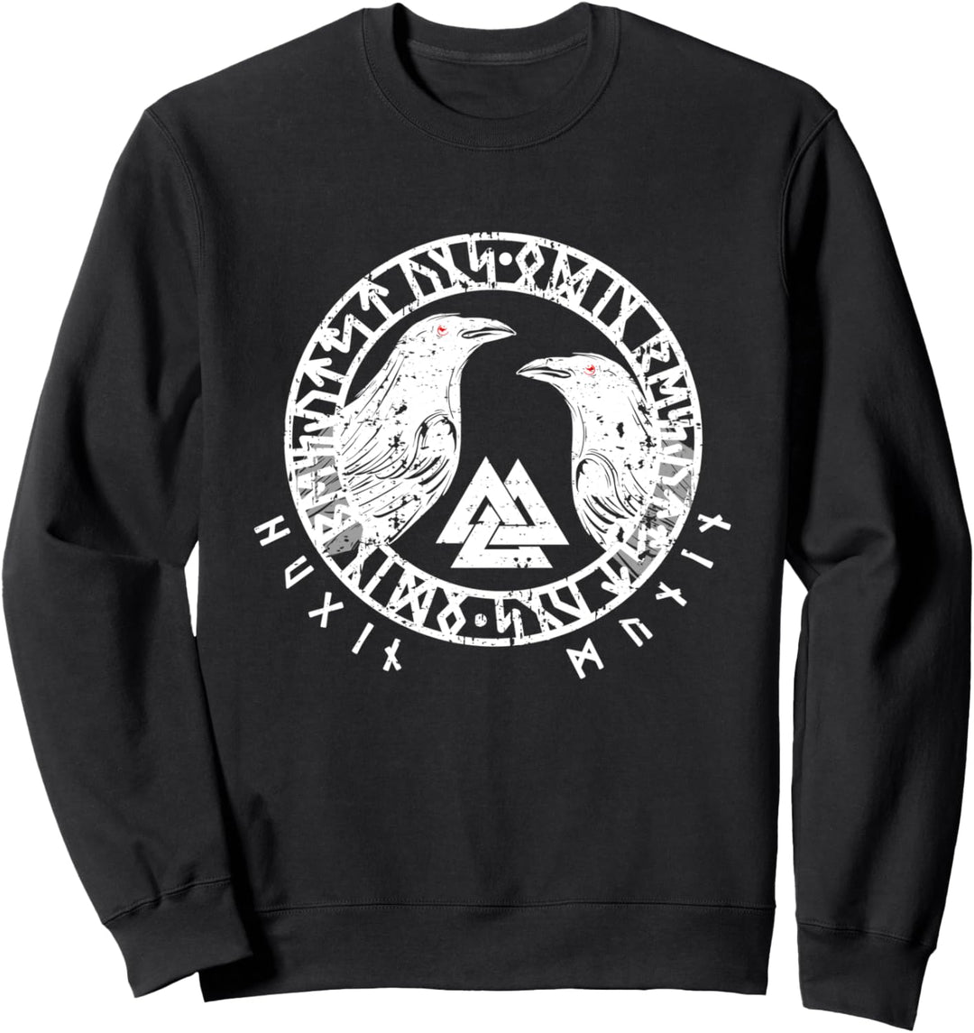 Vegvisir Raben Odins Hugin und Munin Sweatshirt