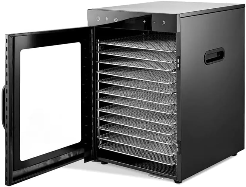 WM-2512 Dörrautomat aus Edelstahl - Kompakter Dörrautomat mit 12 Dörrgittern aus BPA-freiem Edelstah