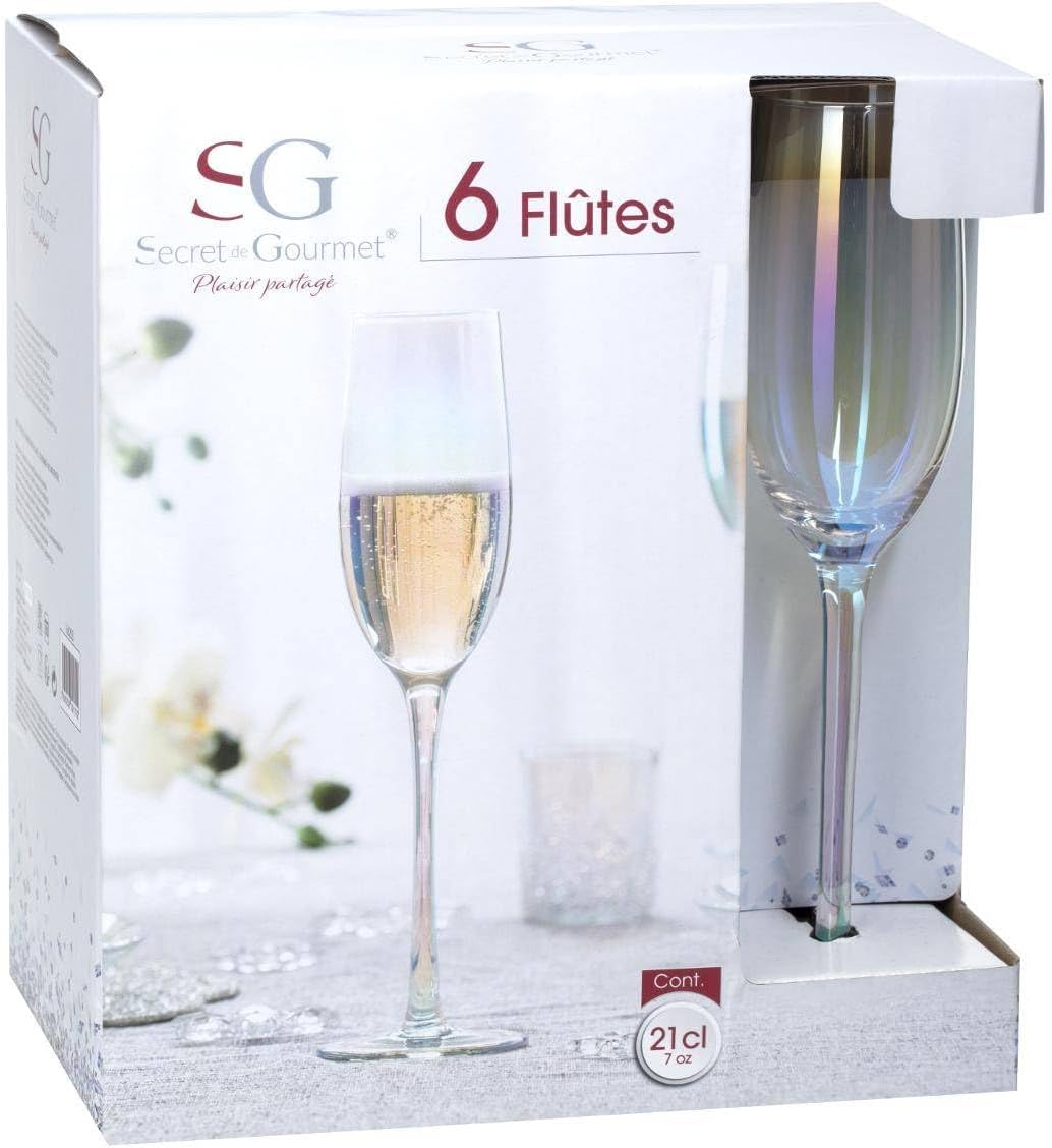 SG Secret de Gourmet Flöte x 6 irisierend - Fantasie 21 cl
