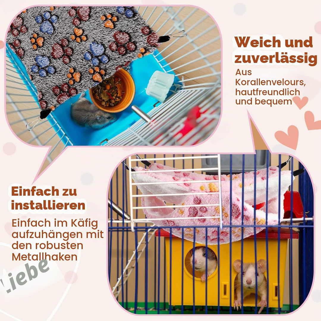 Photect 6 Stück Meerschweinchen Hängematten für Ratten Frettchen Hängematte für Kleintier Weich Warm