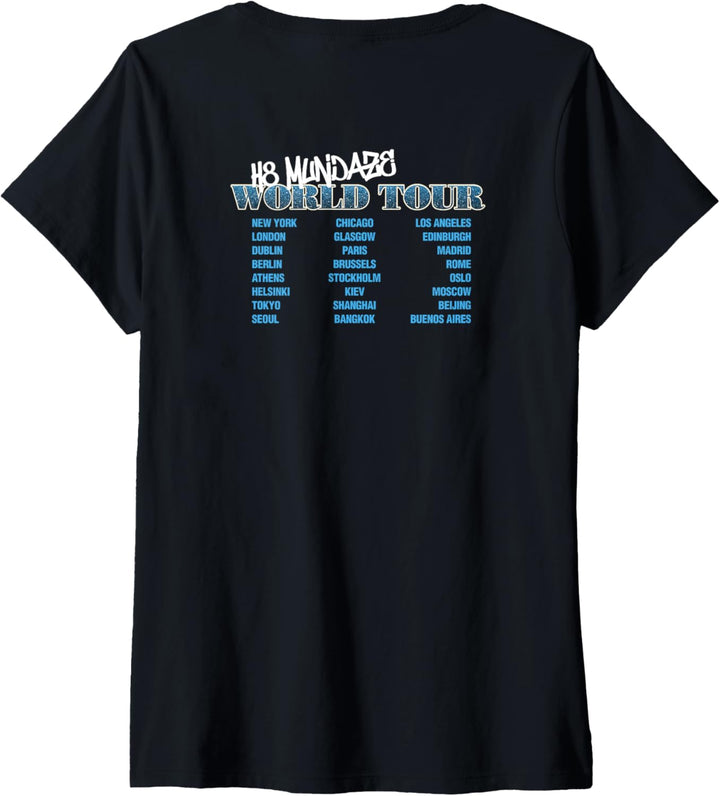 Garfield H8 Mundaze Welttournee T-Shirt mit V-Ausschnitt