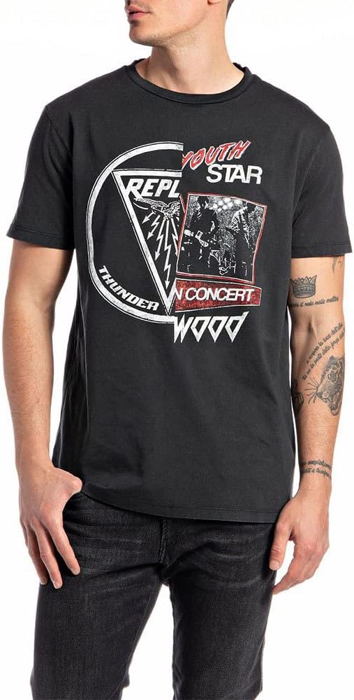Replay Herren T-Shirt XS 098 Black, XS 098 Black