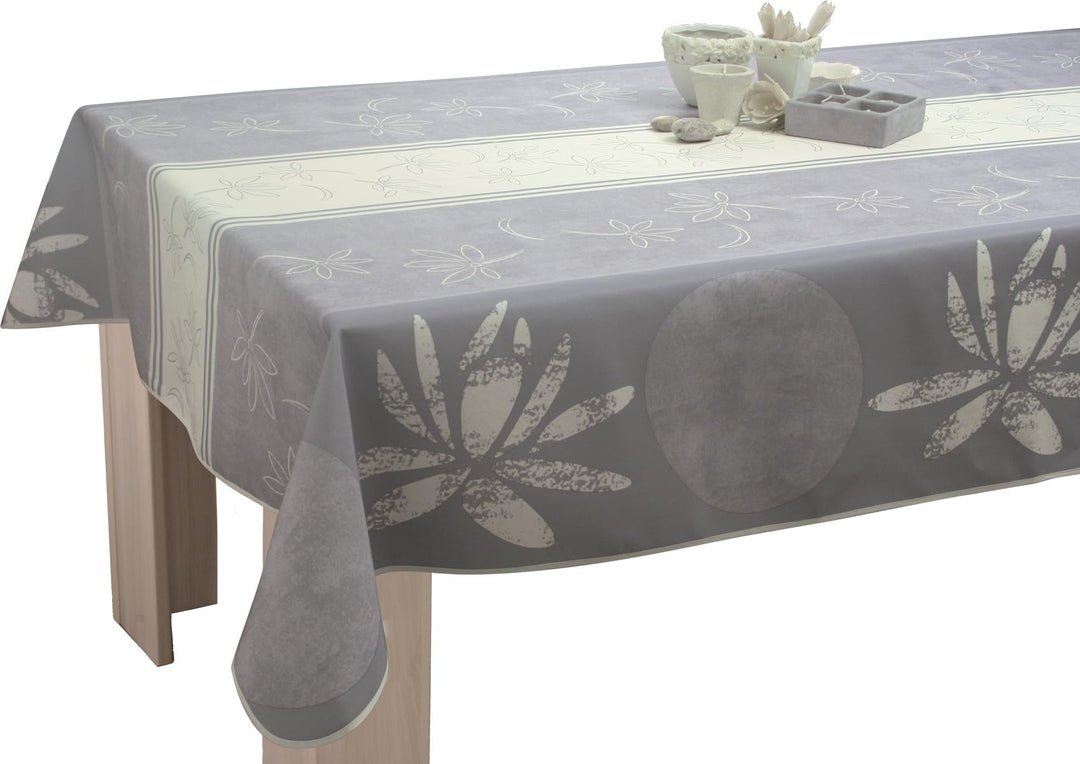 Tischdecke Fleckabweisende Lotus Ecru - Rechteckig 150 x 350 cm