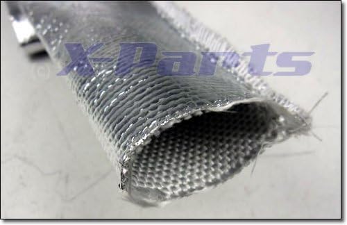 Hitzeschutzschlauch 3m ALU Aluminium Kabelschutz Benzinleitung Heizung Ummantelung Hitzebeständig bi